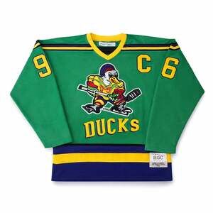 Headgear Classics Mighty Ducks Conway 96 Hockey Jersey Green Mens M Strap
